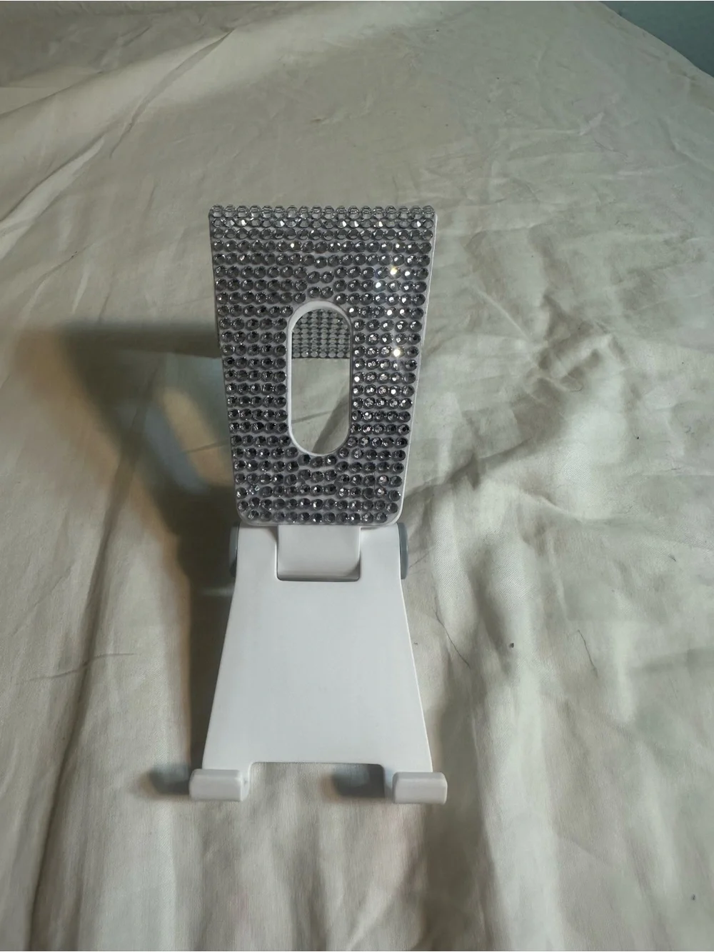 Sparkly Silver Rhinestone Phone Stand